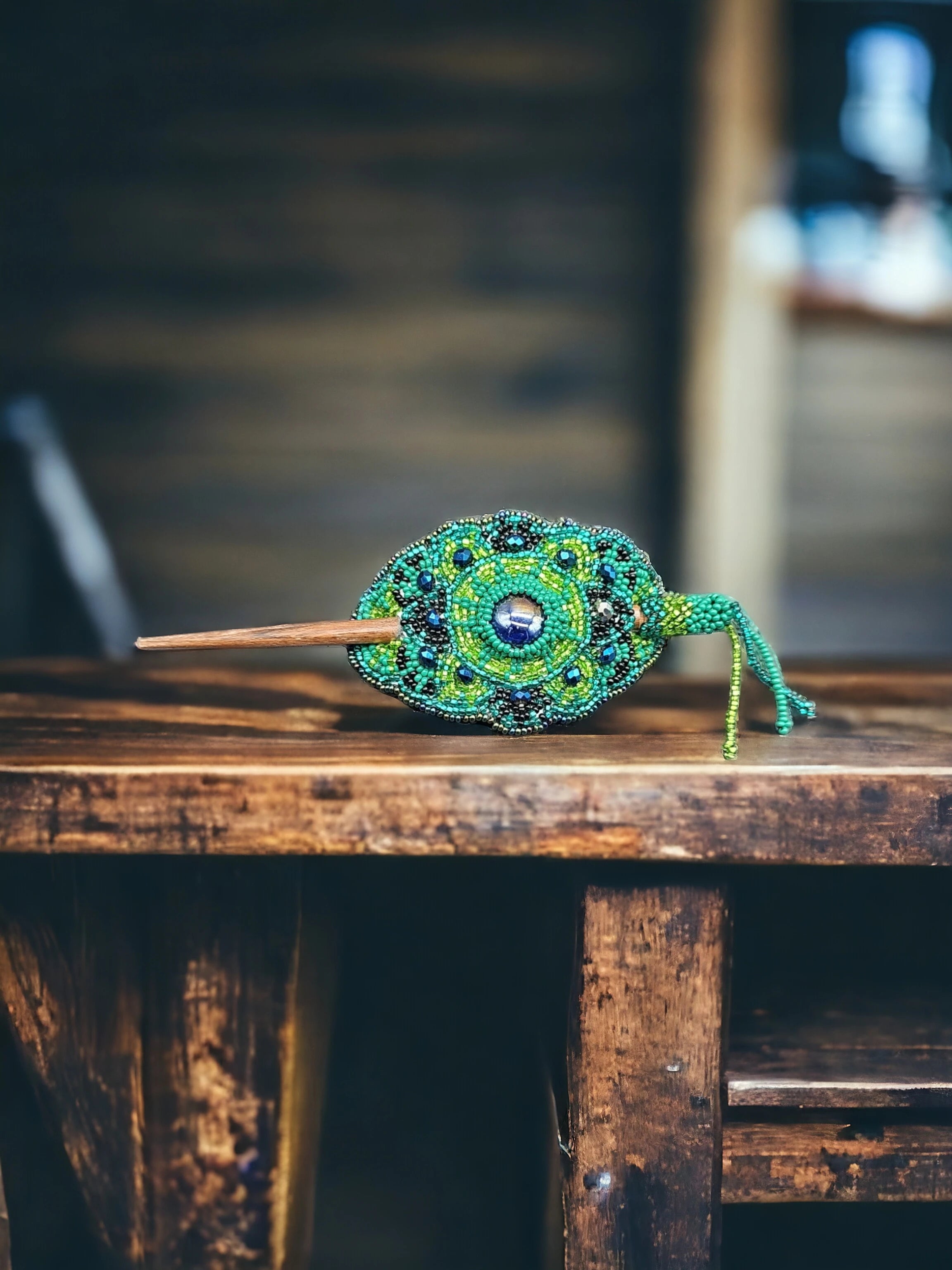 Handmade Beaded Barrette