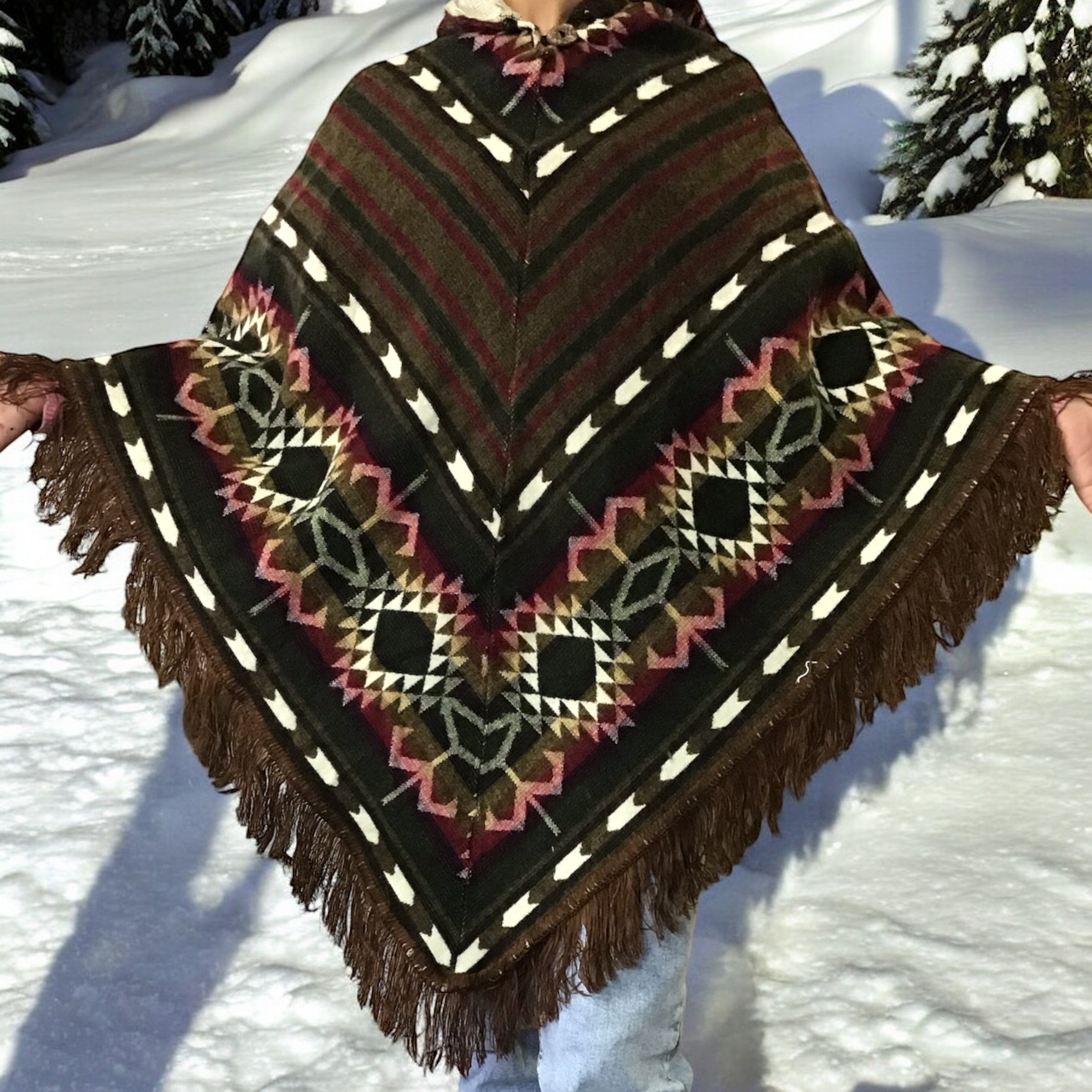 Handmade Wool Ponchos For Youth