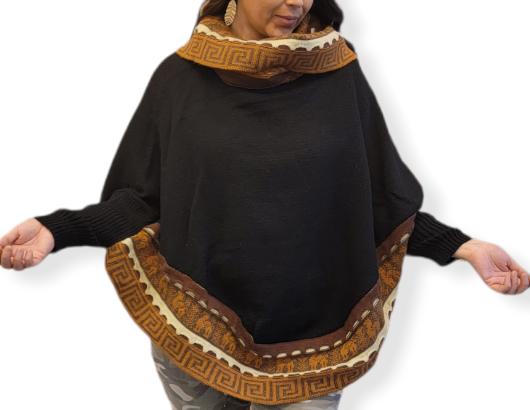 Elegant Cowl Neck Poncho