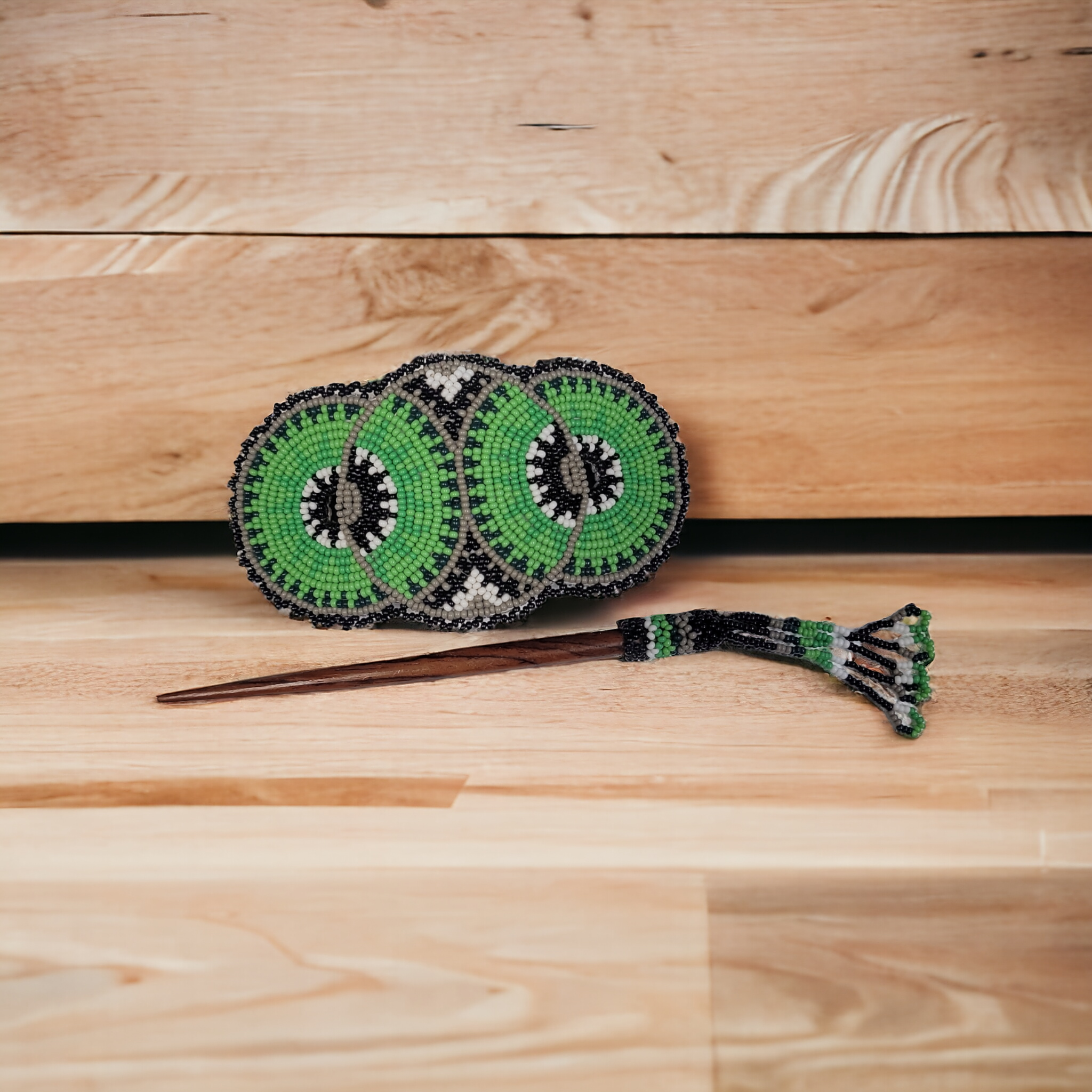 Native American Style Beaded Barrettes