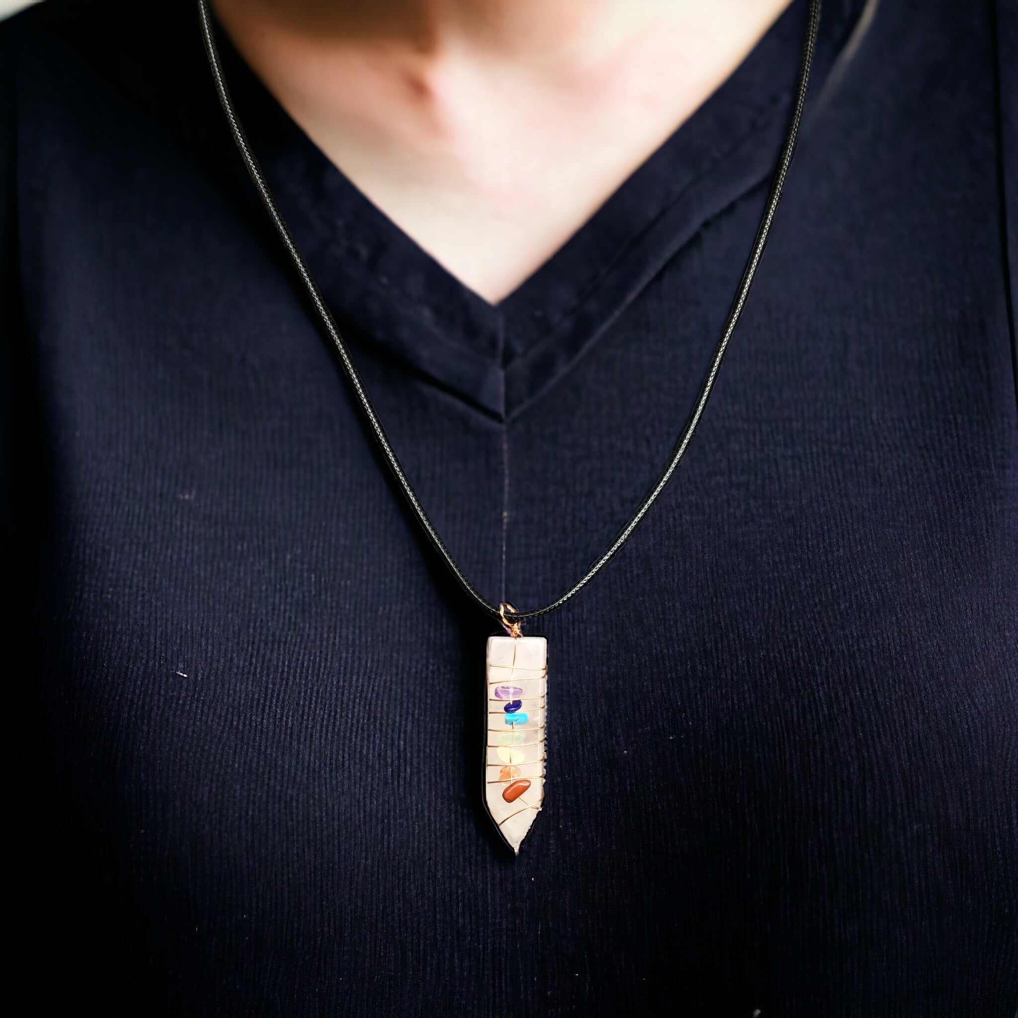 Natural Sword Chakra Unisex Pendant