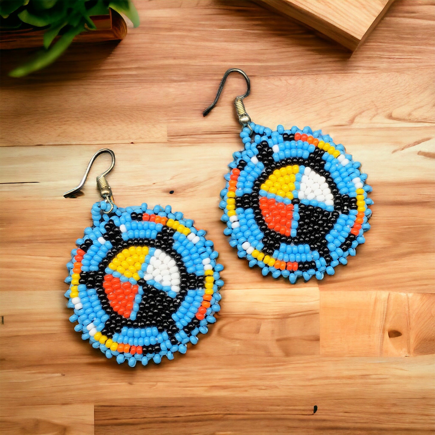 Round Beaded Earrings