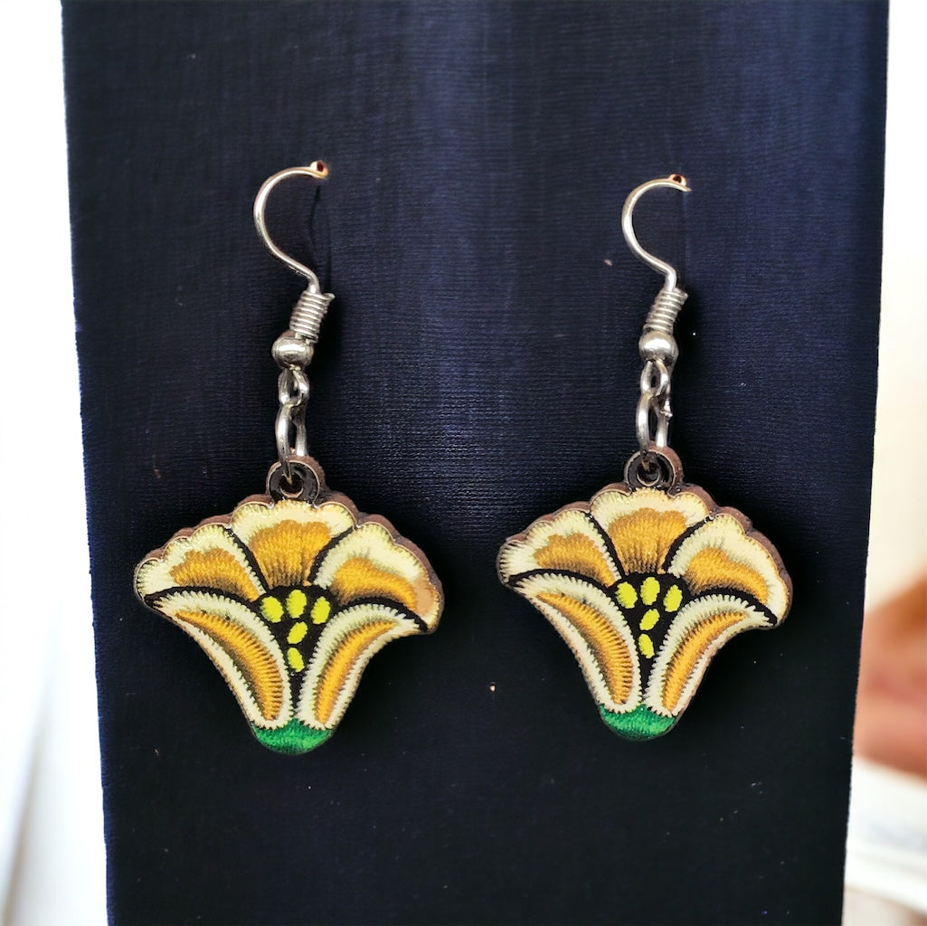 OLDTRIBES™ Painted Flower Wood Earrings