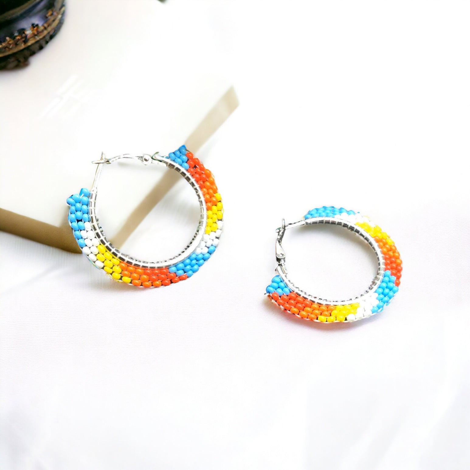 Oldtribes™  Beaded Hoop Earrings