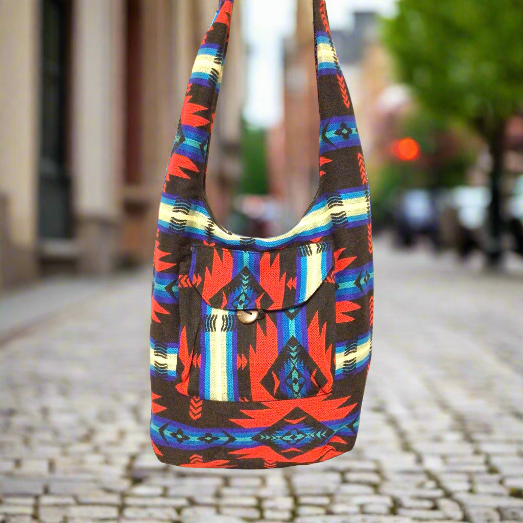 OLDTRIBES™ Red and Blue Crossbody Bag