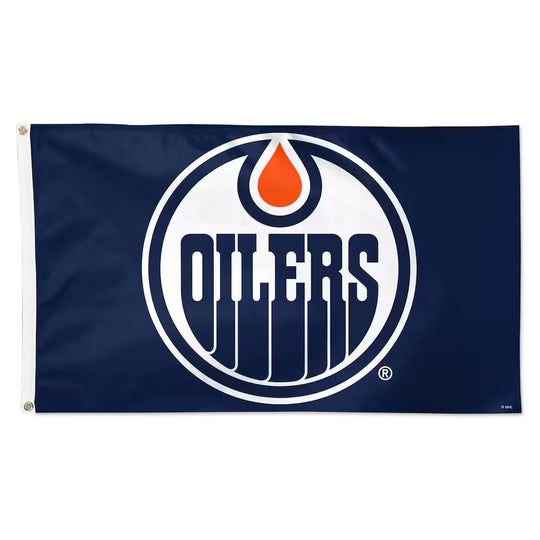 Blue Oilers Car Flag