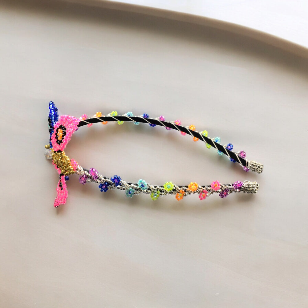 Beaded headband with Butterfly (19)