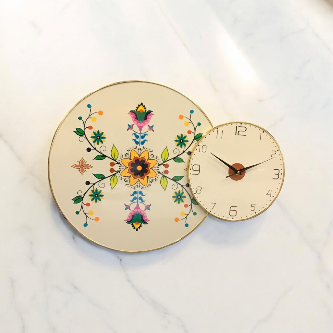 Blossomed Flower Native Wall Clock