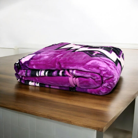 LUXURY PLUSH BLANKET (Navajo Purple)