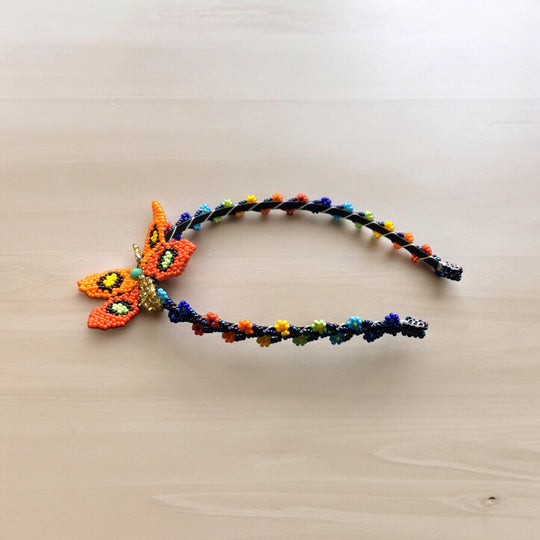 Beaded headband with Butterfly (20)