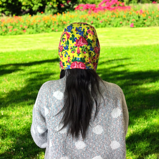 Yellow Kookum Hat with Drop-Down Ears