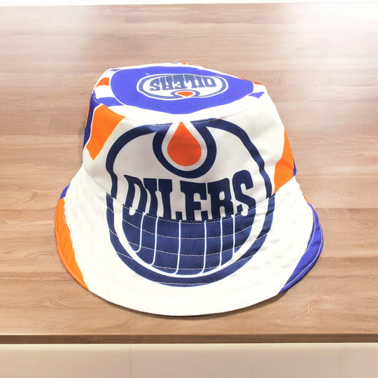 White Oilers Bucket hat