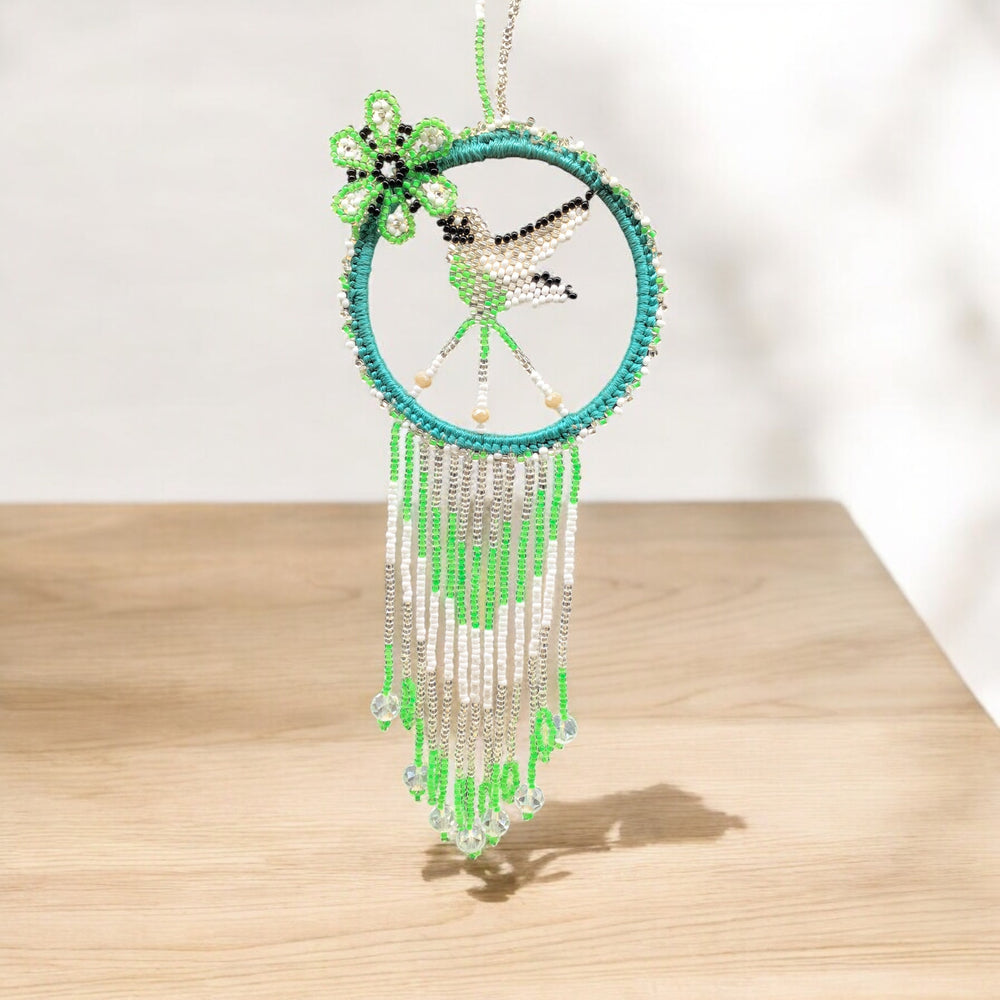 Light Green Native Beaded Hummingbird