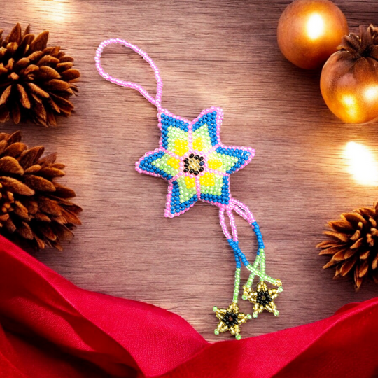 Handmade Beaded Sea Glass Star