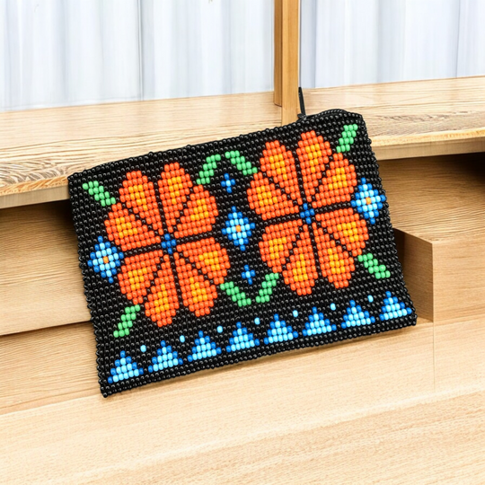 OLDTRIBES™ Flower Beaded coin purse