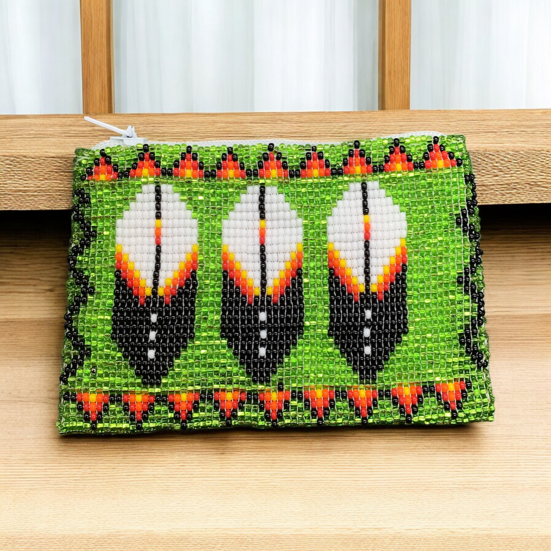 OLDTRIBES™ Feather Beaded coin purse