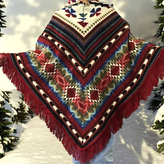 Handmade Wool Poncho for Youth (2)