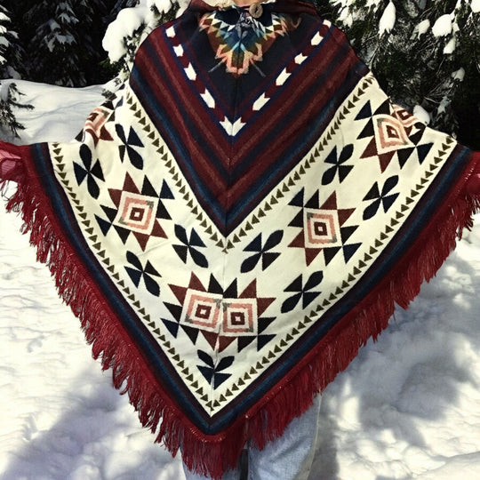 Handmade Wool Poncho for Youth (5)