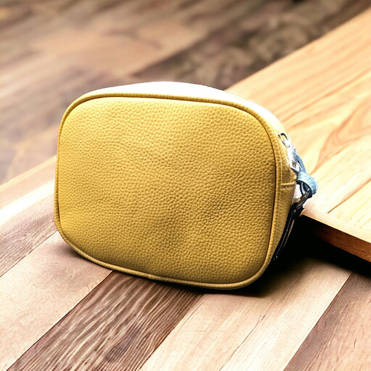 OldTribes™ Yellow Leather Crossbody Bag