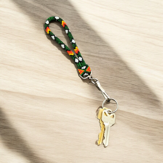 Dark Green Native American Style Wrist Lanyard