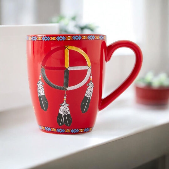 16 Oz Medicine Wheel Ceramic Mug Ceramic Mug