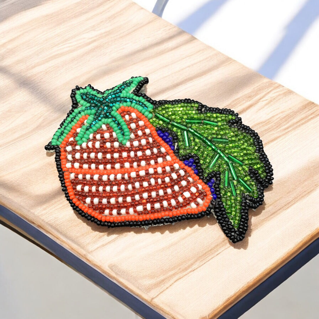 Indigenous style Barrette strawberry(23)