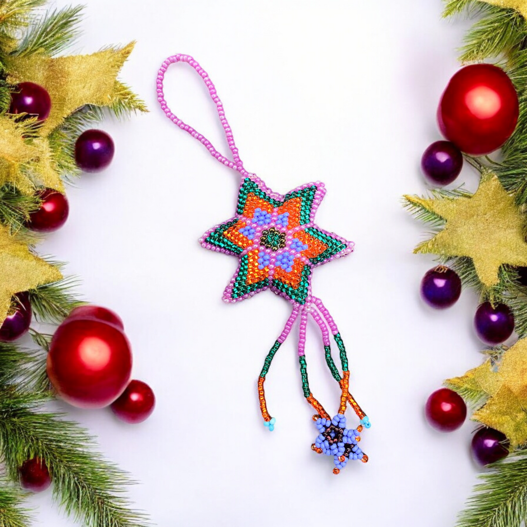 Handmade Beaded Harvest Glow Star