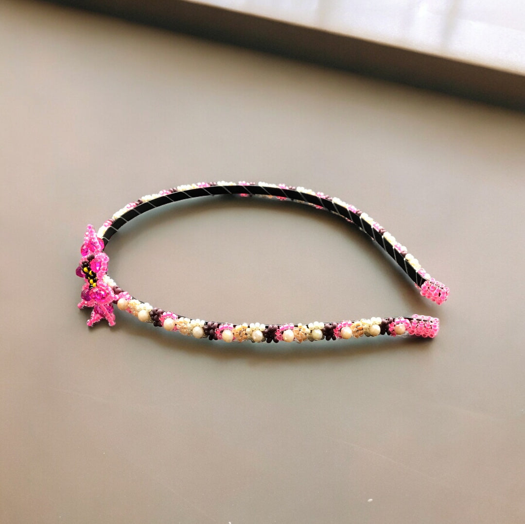 Beaded Headband with Flower (13)