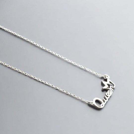 Queen Stainless Steel Necklace Pendants With Long Chain