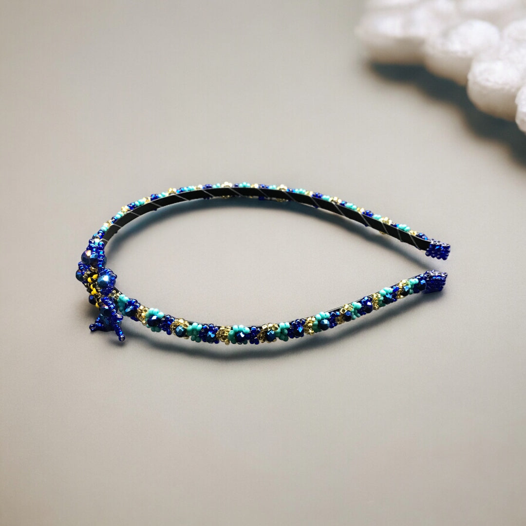 Beaded Headband with Flower (10)