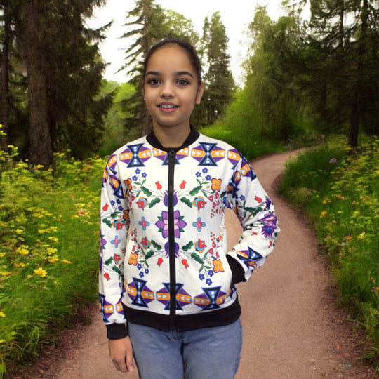 Ivory Bloom Kids Bomber