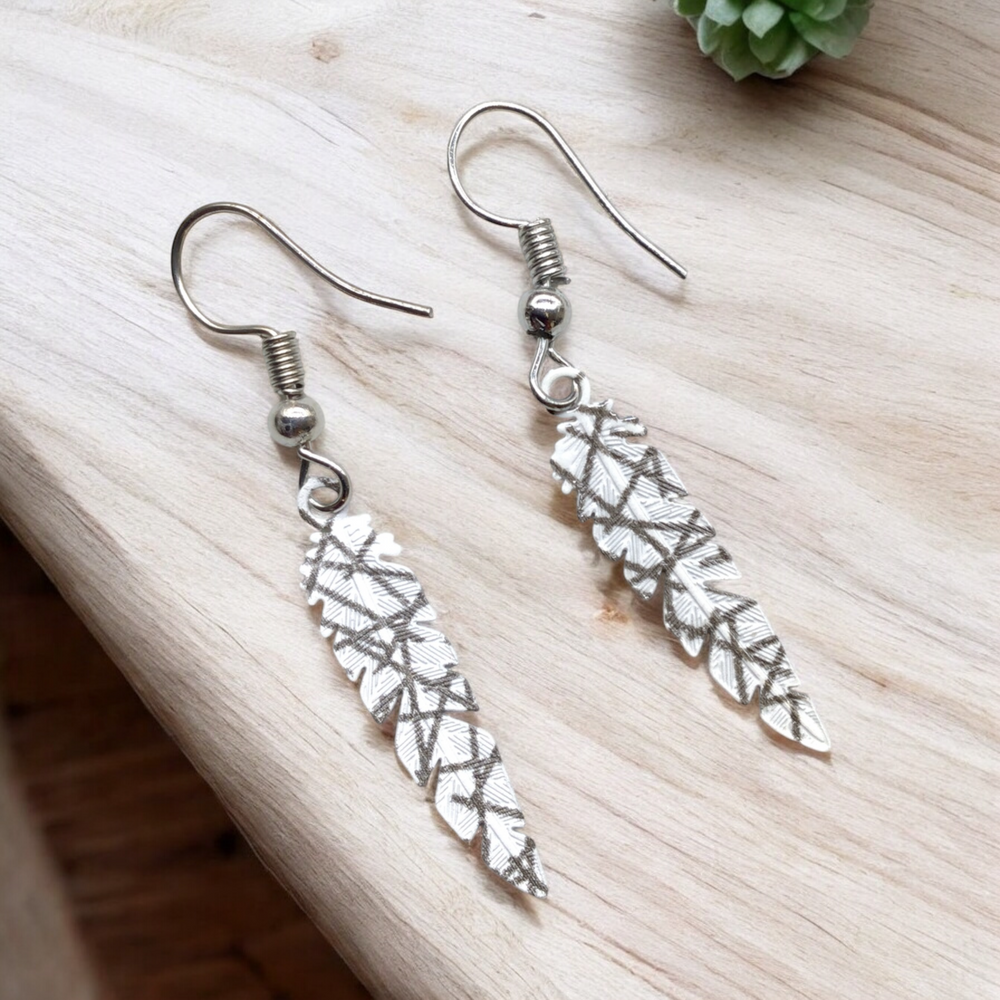 Feather Hollow Out Earrings