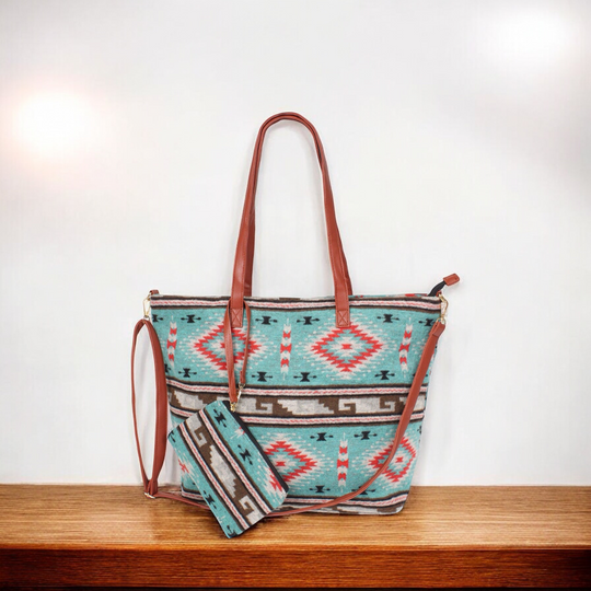 Turquoise Tote Bag