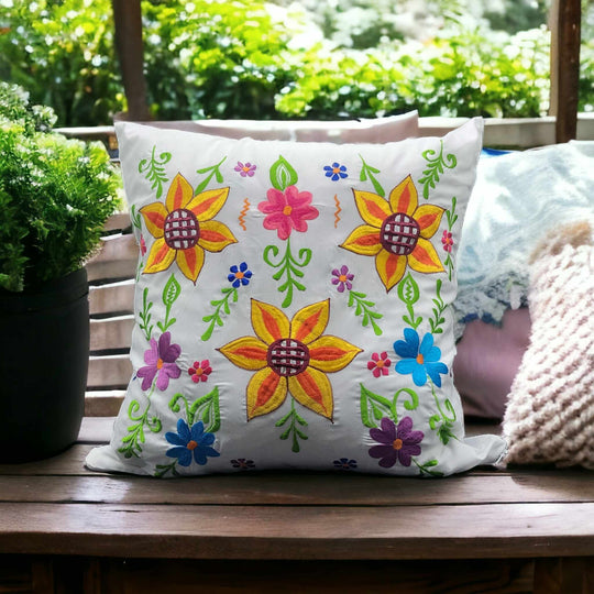 Embroidered Pillows Cushion Cover ( flower collection (#2 )