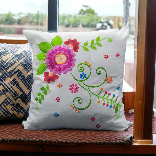 Embroidered Pillows Cushion Cover ( flower collection (#2 )