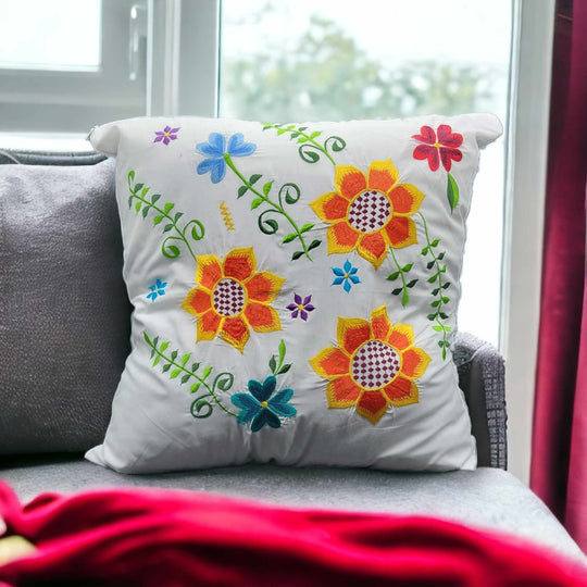 Embroidered Pillows Cushion Cover ( flower collection (#1 )