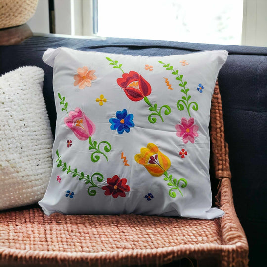 Embroidered Pillows Cushion Cover ( flower collection (#1 )