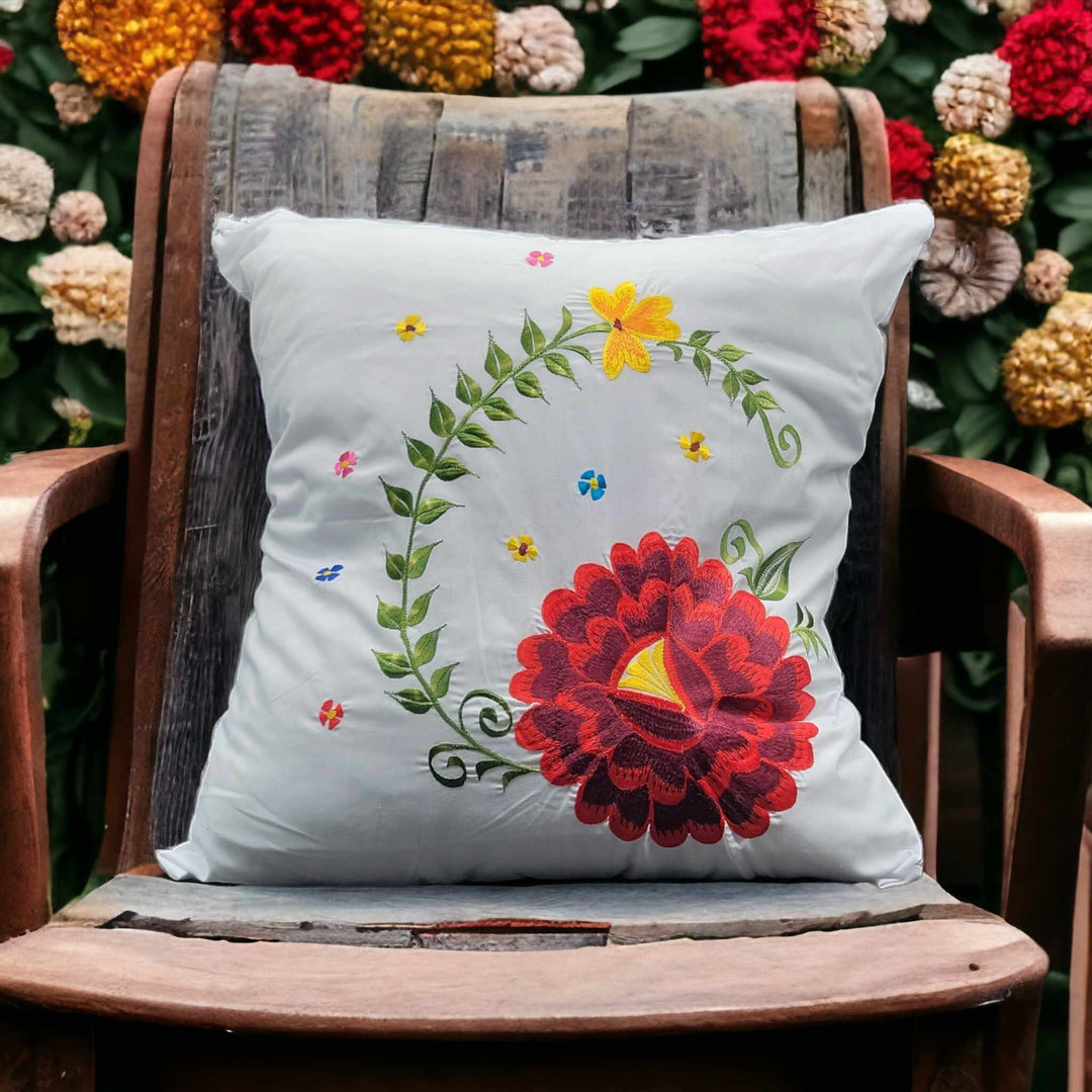 Embroidered Pillows Cushion Cover ( flower collection (#1 )