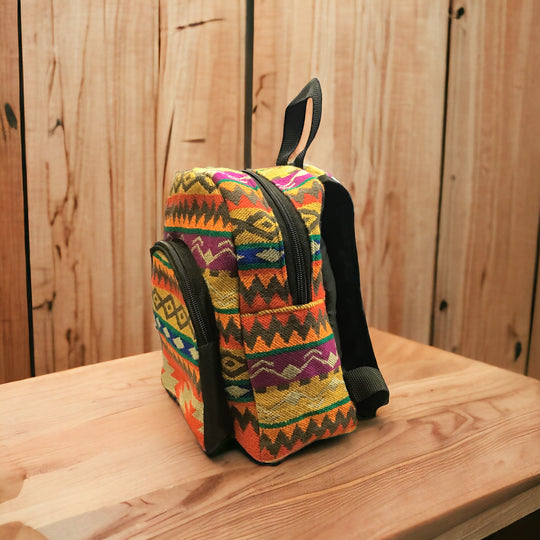 Yellow Native style Mini Backpack