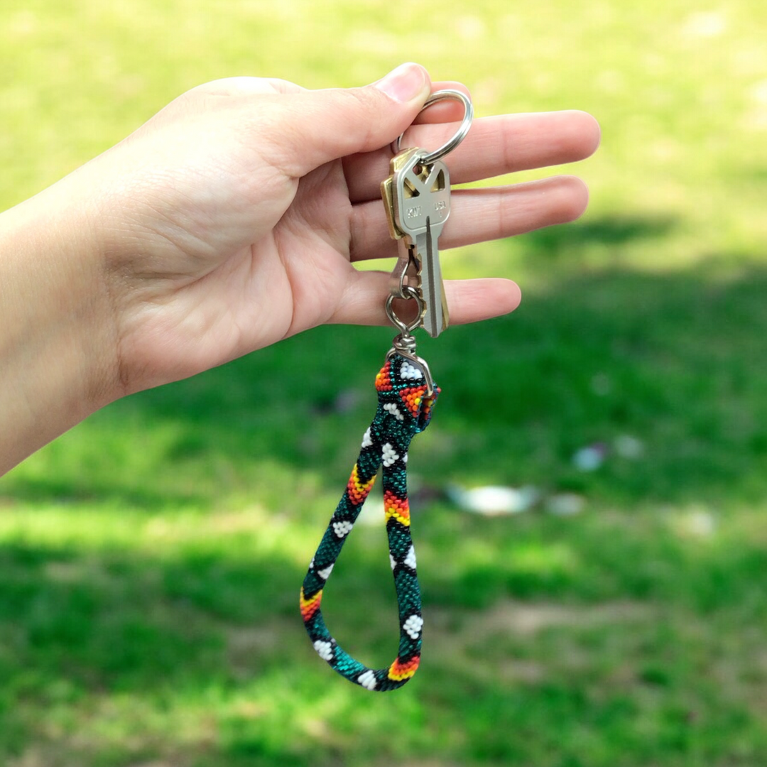 Neon Green Native American Style Wrist Lanyard