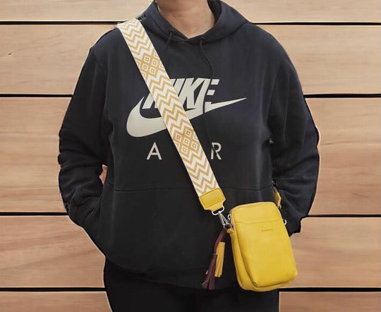 Small Leather Yellow Crossbody Bag