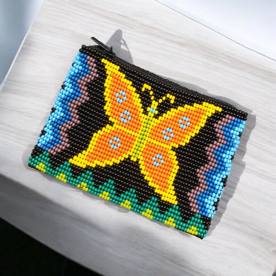 OLDTRIBES™ Butterfly Beaded coin purse