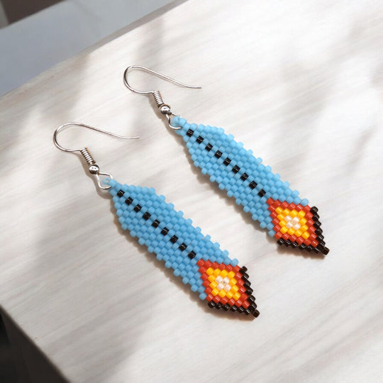 Turquoise Miyuki Glass Beaded Earrings