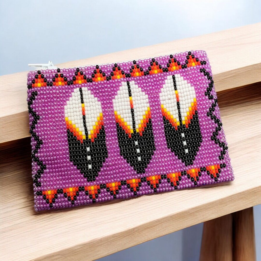 OLDTRIBES™ Feather Beaded coin purse