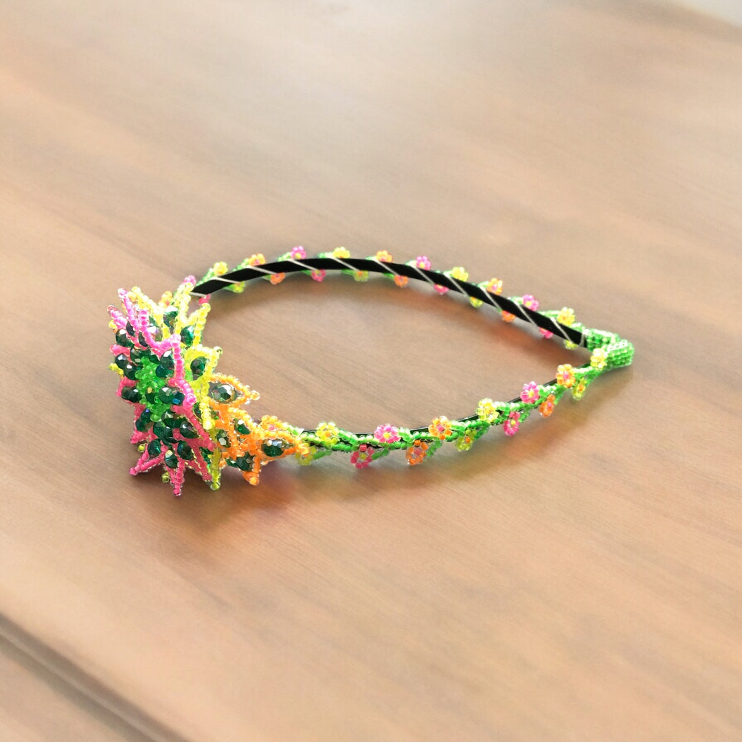 Beaded Headband with Flower (14)