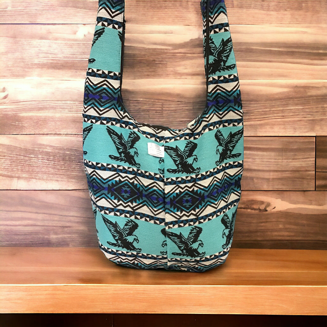 OLDTRIBES™ Turquoise and Black Crossbody Bag