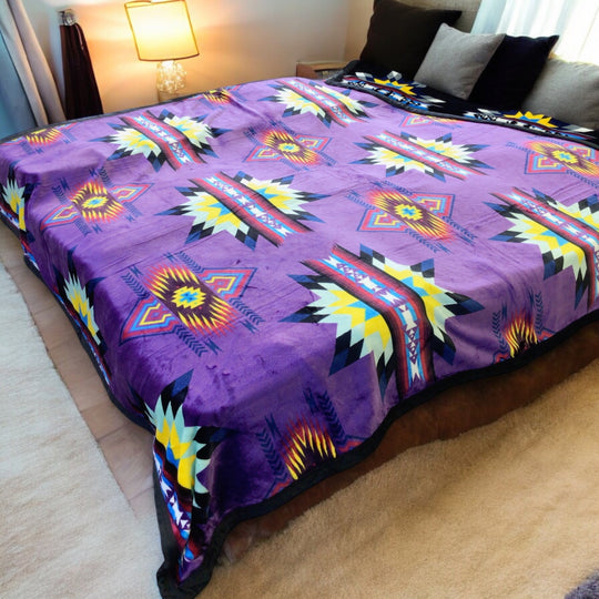 OLDTRIBES™ Purple Dawn Reversible Blanket