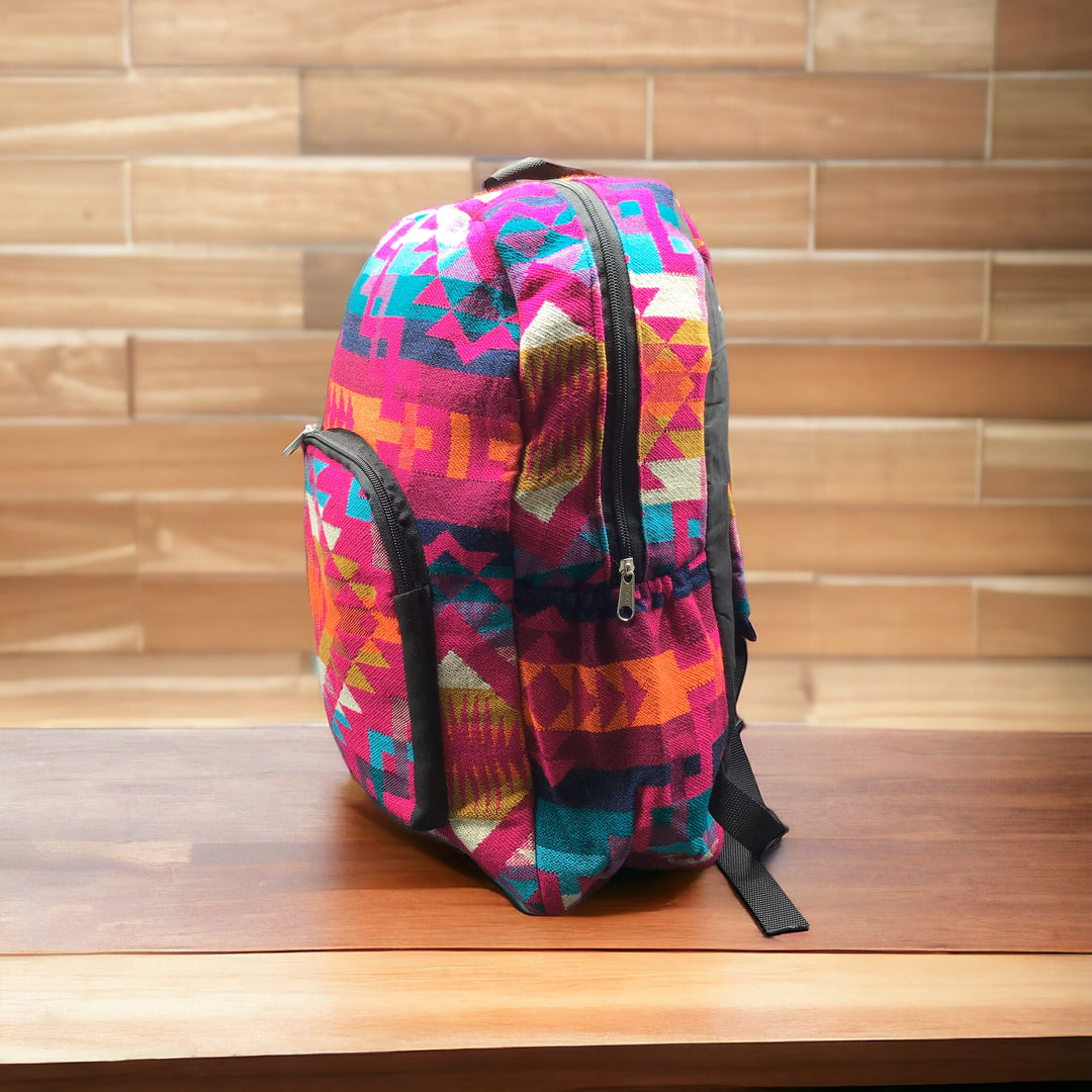 Native Style Pink and Turquoise Backpack