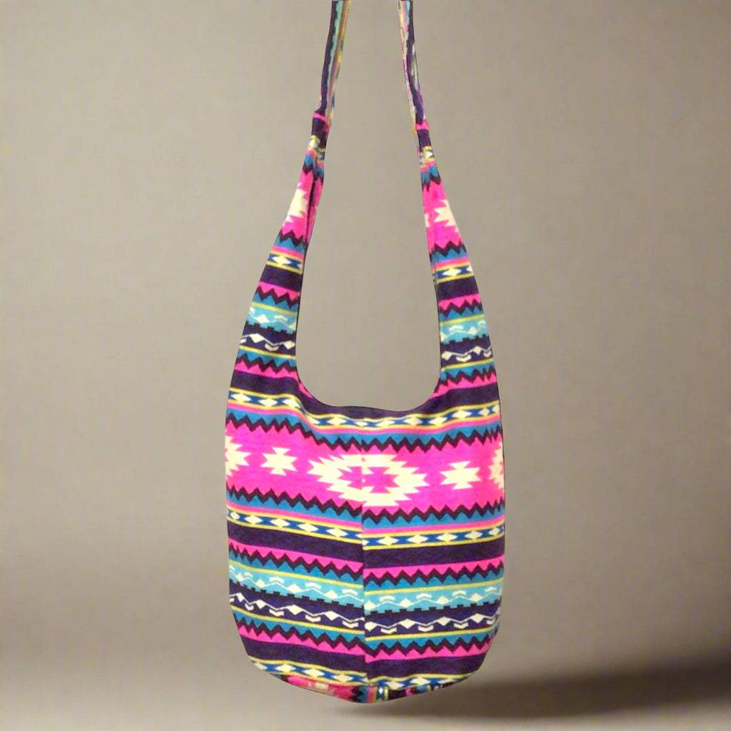 OLDTRIBES™ Pink and Turquoise Crossbody Bag