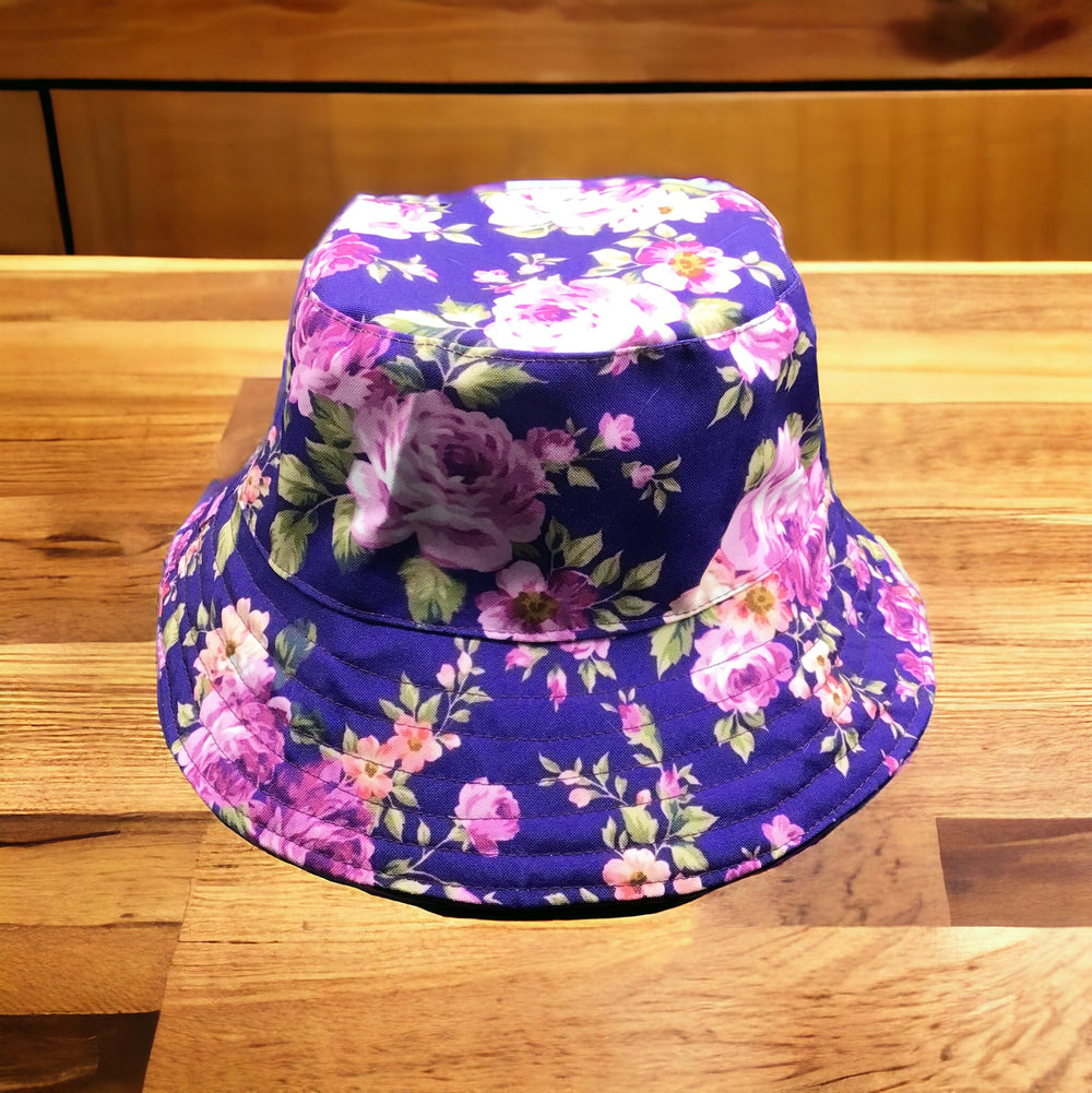 Purple Flower Bucket hat